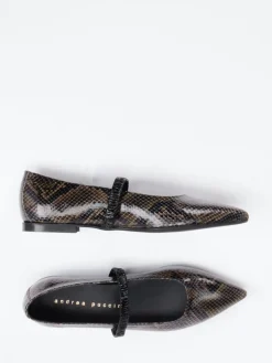 Damen Andrea Puccini – Spangenpumps aus geprägtem Leder