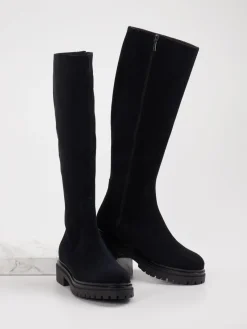 – Stiefel aus Veloursleder schwarz*Andrea Puccini Discount