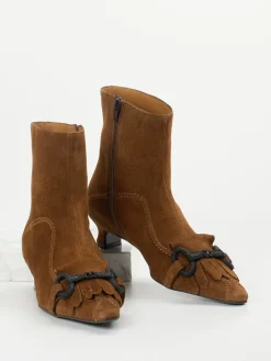 – Stiefeletten aus Veloursleder cognac*Andrea Puccini Hot