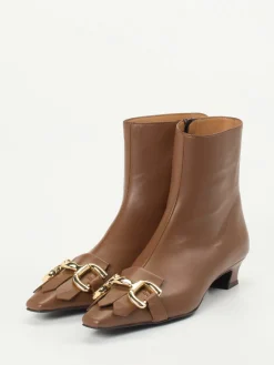 Damen Andrea Puccini – Stiefeletten aus Lammleder kastanien