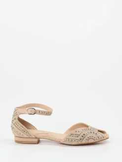 Damen Andrea Puccini – Zehensandalen aus Textil mit Strass