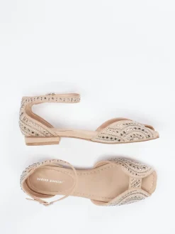 Damen Andrea Puccini – Zehensandalen aus Textil mit Strass