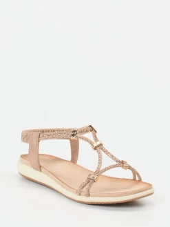 – Zehensteg-Sandalen aus Metallicleder*Andrea Puccini Online