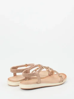 – Zehensteg-Sandalen aus Metallicleder*Andrea Puccini Online