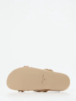 Damen Andrea Puccini – Zehentrenner aus Metallicleder farben