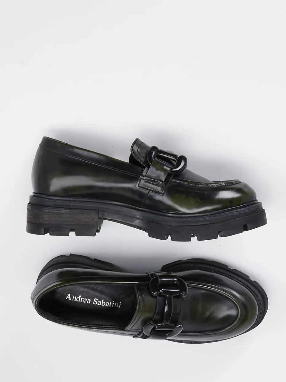 Damen Andrea Sabatini – Chunky Loafer aus Hochglanzleder