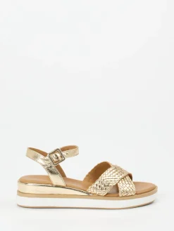 – Keilsandalette aus Flechtleder farben*Andrea Sabatini New