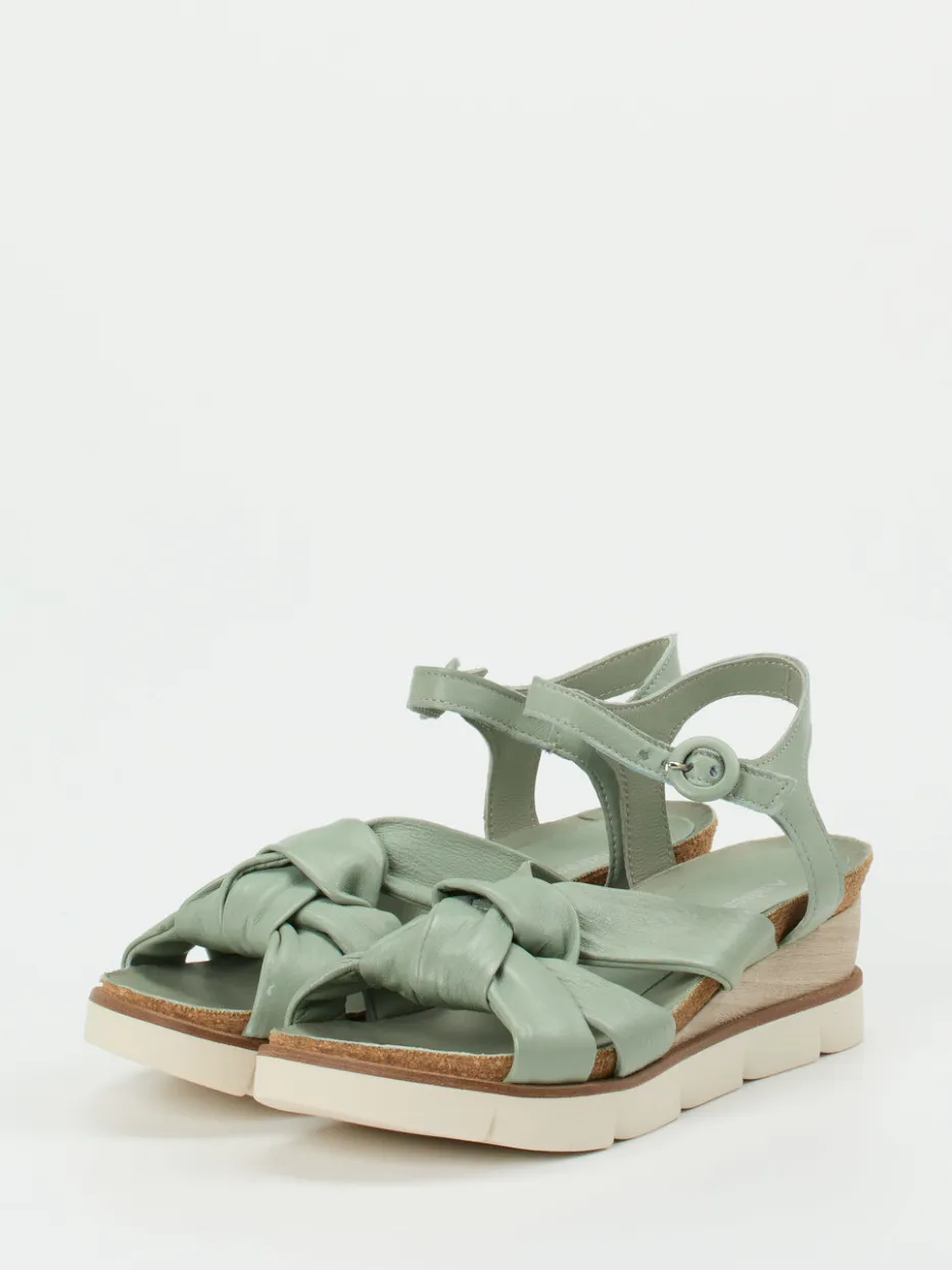 Damen Andrea Sabatini – Keilsandalette aus Lammleder salbei