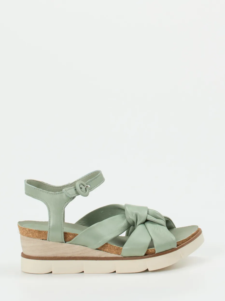 Damen Andrea Sabatini – Keilsandalette aus Lammleder salbei