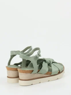 Damen Andrea Sabatini – Keilsandalette aus Lammleder salbei