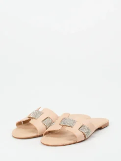 Damen Andrea Sabatini – Pantolette aus Kalbleder Nude-Rosa