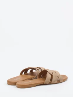 Damen Andrea Sabatini – Pantolette aus Veloursleder Sandbeige