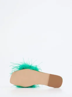 – Pantolette aus Fell Smaragd*Andrea Sabatini Hot