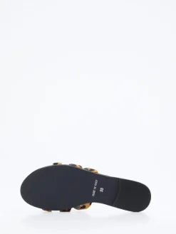 Damen Andrea Sabatini – Pantolette aus Fell mit Leoprint