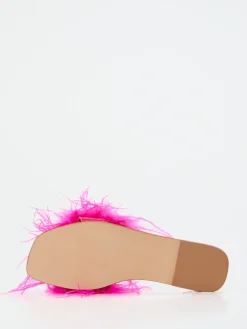 – Pantoletten aus Fell in Neon*Andrea Sabatini Hot