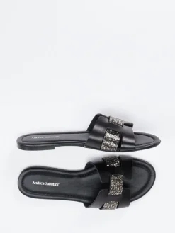 – Pantolette aus Kalbleder mit Strass*Andrea Sabatini Best