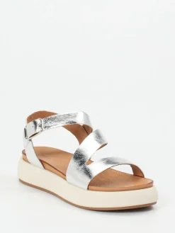 – Plateau-Sandalen aus Metallicleder*Andrea Sabatini Discount