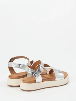 – Plateau-Sandalen aus Metallicleder*Andrea Sabatini Discount