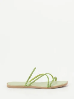 – Riemchensandale aus Metallicleder Pastell*Andrea Sabatini New