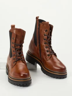 Damen Andrea Sabatini – Schnürboots aus Kalbleder cognac