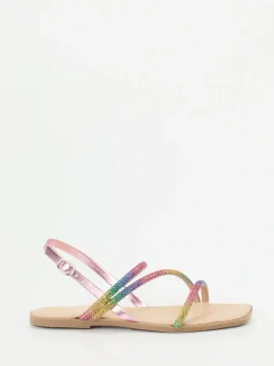 Damen Andrea Sabatini – Zehentrenner-Sandale aus Metallicleder color