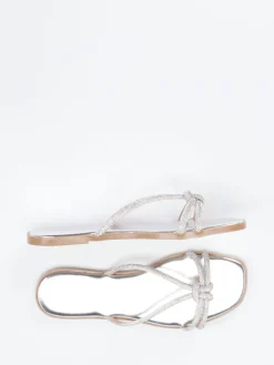 – Zehentrenner aus Metallicleder*Andrea Sabatini Outlet