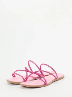 Damen Andrea Sabatini – Zehentrenner aus Metallicleder