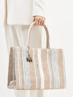 – Shopper aus Textil in Streifenstruktur*ANOKHI Discount