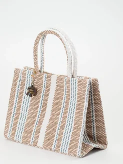 – Shopper aus Textil in Streifenstruktur*ANOKHI Discount