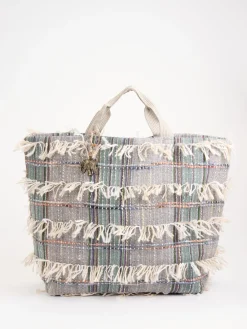 Damen ANOKHI – Shopper aus Textil mit Fransenbesatz
