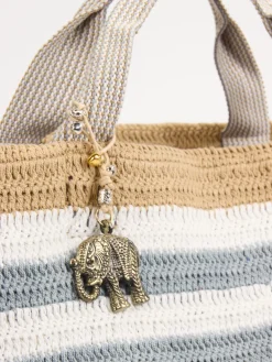 – Shopper aus Textil im Streifen-Design*ANOKHI Outlet