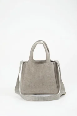 Damen ANOKHI – Shopper aus Textil in Steingrau