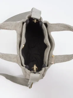 Damen ANOKHI – Shopper aus Textil in Steingrau