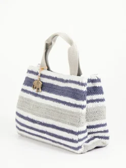 – Strandtasche aus Textil in Häkeloptik*ANOKHI Clearance