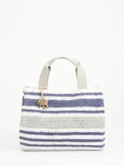 – Strandtasche aus Textil in Häkeloptik*ANOKHI Clearance