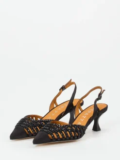 Damen Apepazza – Slingback-Pumps aus Metallicleder