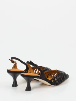 Damen Apepazza – Slingback-Pumps aus Metallicleder