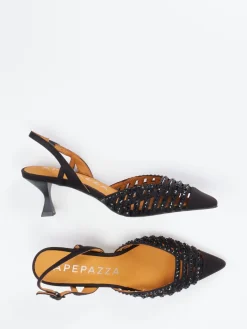 Damen Apepazza – Slingback-Pumps aus Metallicleder