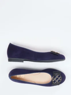 – Ballerinas aus Veloursleder in Dunkel*Ara Online