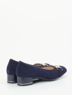 Damen Ara – Blockabsatz-Pumps aus Veloursleder Dunkel