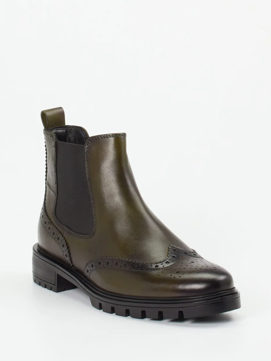 – Chelsea-Stiefelette aus Kalbleder oliv*Ara Clearance