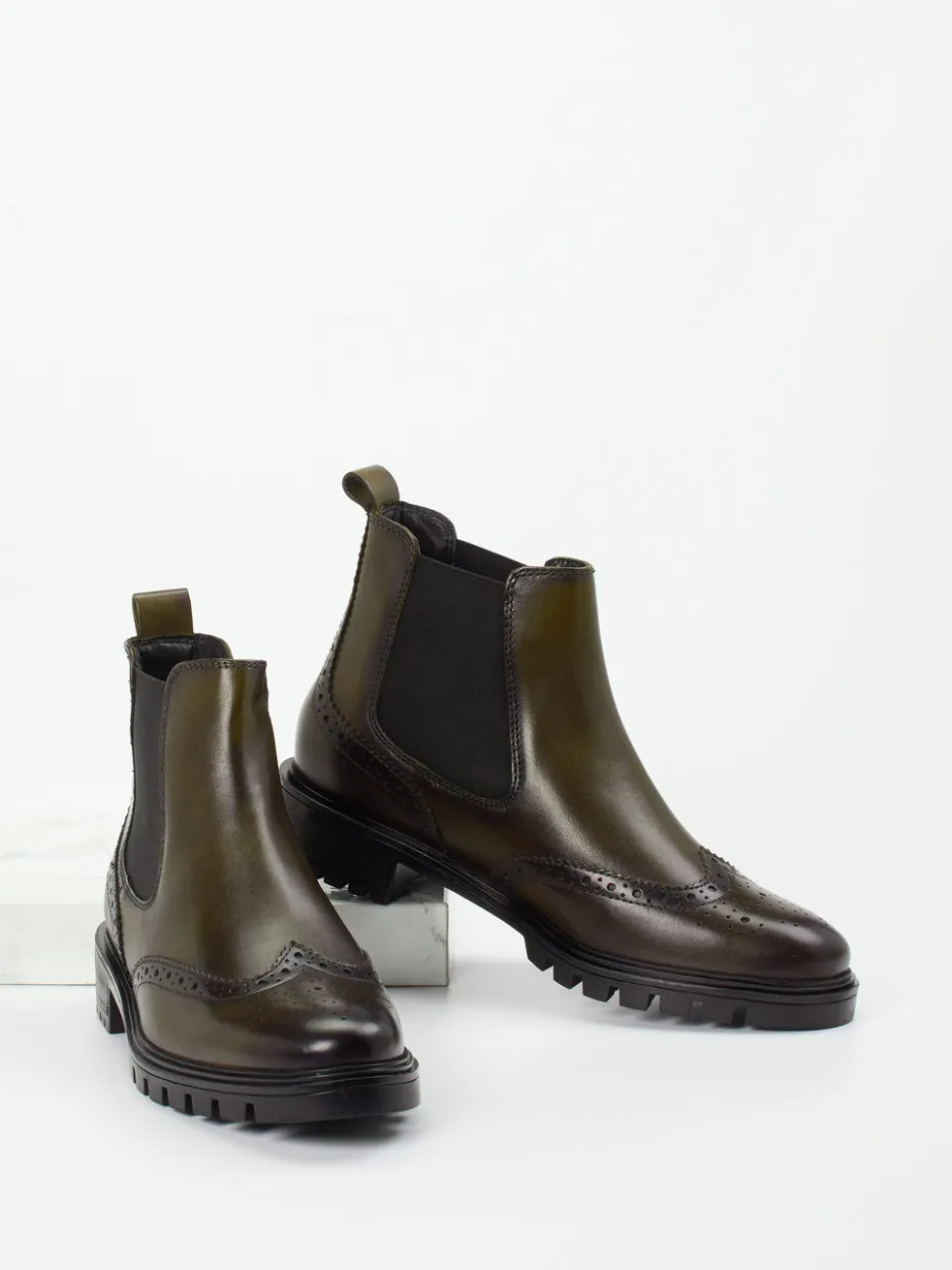 – Chelsea-Stiefelette aus Kalbleder oliv*Ara Clearance