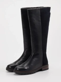 – Kniehohe Stiefel aus Leder Schwarz*Ara Outlet