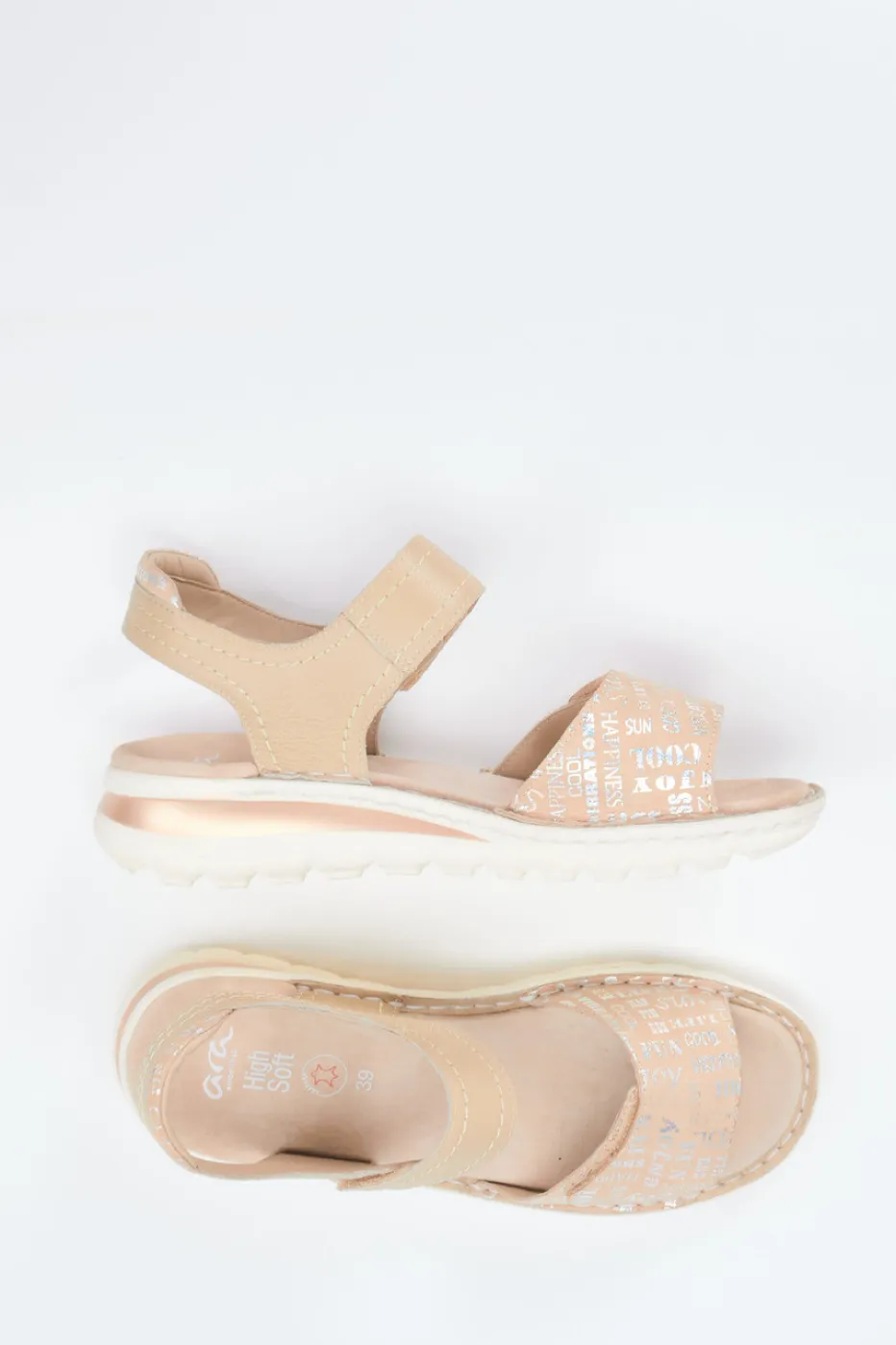 – Komfortsandale aus geprägtem Leder*Ara Sale