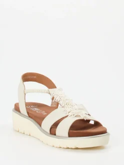 – Komfortsandale aus geprägtem Leder creme*Ara Clearance