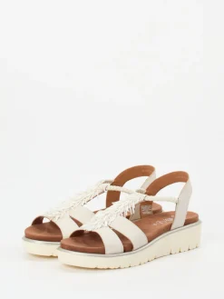 – Komfortsandale aus geprägtem Leder creme*Ara Clearance