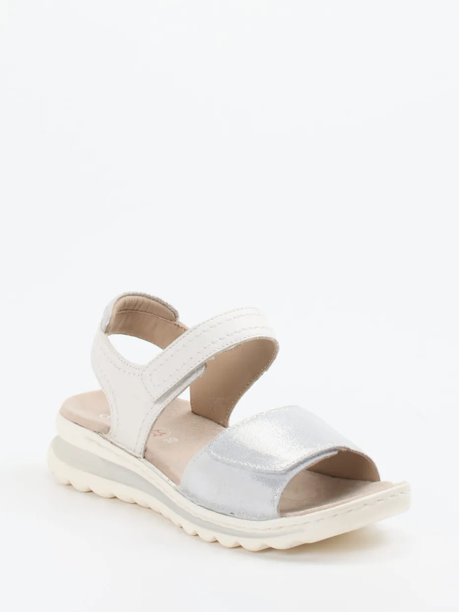 Damen Ara – Komfortsandale aus Kalbleder und Metallicleder