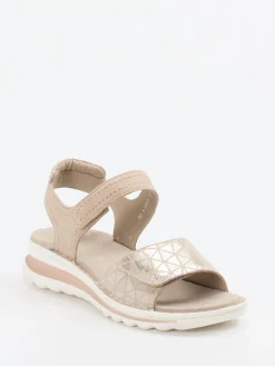 Damen Ara – Komfortsandale aus Metallicleder