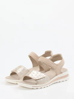 Damen Ara – Komfortsandale aus Metallicleder