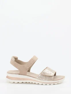 Damen Ara – Komfortsandale aus Metallicleder